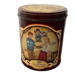 vintage Nestle Toll House Morsels cookie tin, 50th anniversary chocolate chip